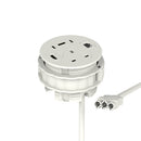 Dynamic Volta Round Power Unit Module with one socket, 80mm diameter, compact electrical socket module for power connectivity.
