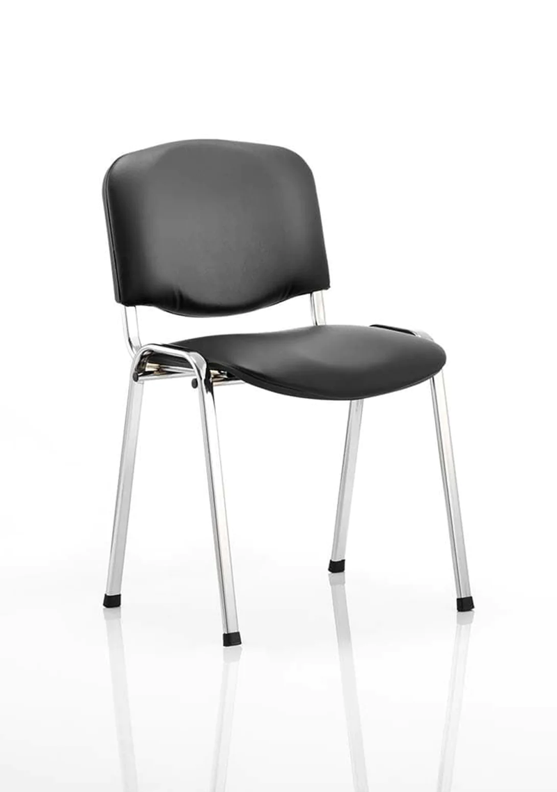 ISO Vinyl Stacking Visitor/Conference Chair - Chrome Frame - NWOF