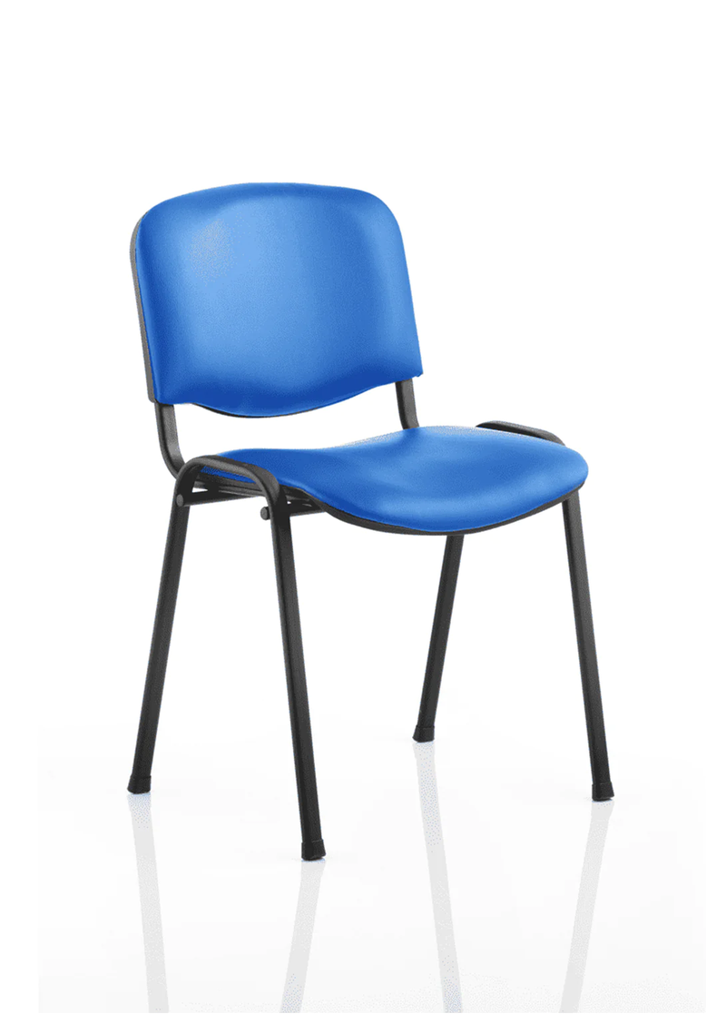 ISO Vinyl Stacking Visitor/Conference Chair - Black Frame - NWOF