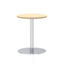 Italia Round Poseur Table Silver Leg - Maple - NWOF