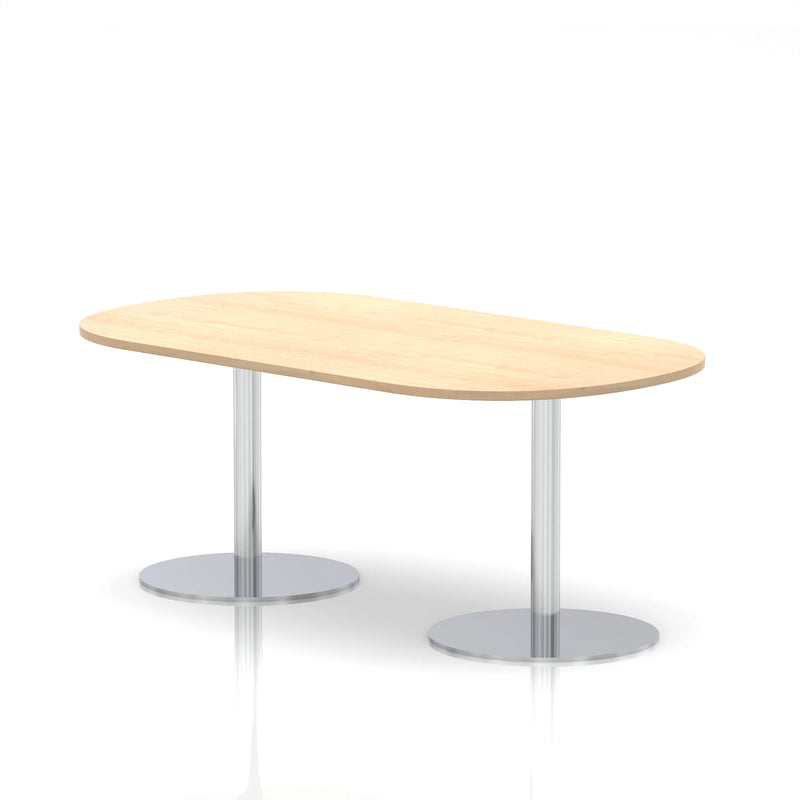 Italia Boardroom Table Silver Leg - Maple