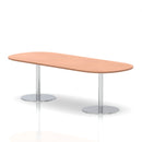 Italia Boardroom Table Silver Leg - Beech - NWOF