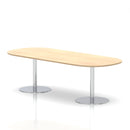Italia Boardroom Table Silver Leg - Maple - NWOF