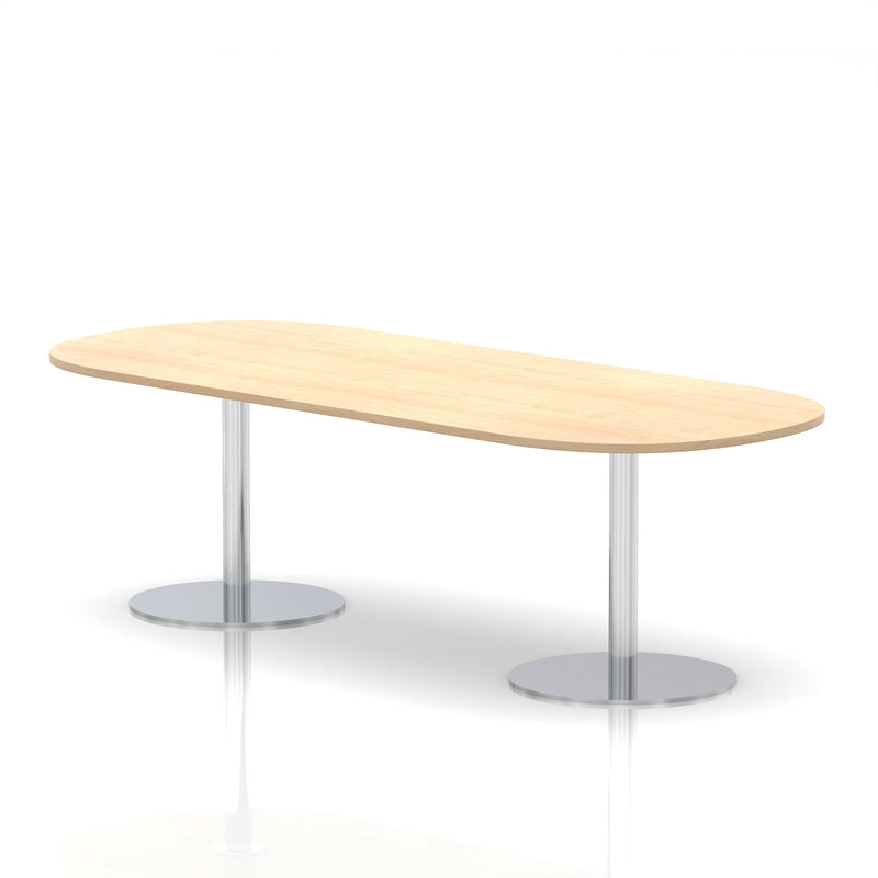 Italia Boardroom Table Silver Leg - Maple
