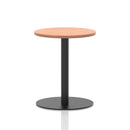 Italia Round Poseur Table Black Leg - Beech - NWOF