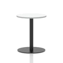 Italia Round Poseur Table Black Leg - White - NWOF