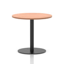 Italia Round Poseur Table Black Leg - Beech - NWOF