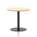 Italia Round Poseur Table Black Leg - Maple - NWOF