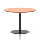 Italia Round Poseur Table Black Leg - Beech - NWOF