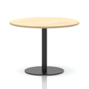 Italia Round Poseur Table Black Leg - Maple - NWOF