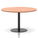 Italia Round Poseur Table Black Leg - Beech - NWOF