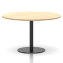 Italia Round Poseur Table Black Leg - Maple - NWOF