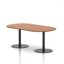 Italia Boardroom Table Black Leg - Walnut - NWOF