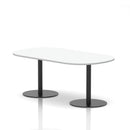 Italia Boardroom Table Black Leg - White - NWOF