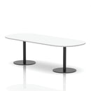 Italia Boardroom Table Black Leg - White - NWOF