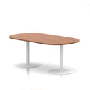Italia Boardroom Table White Leg - Walnut - NWOF