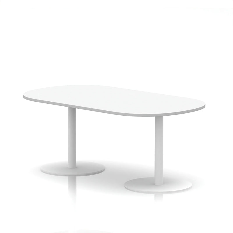 Italia Boardroom Table White Leg - White