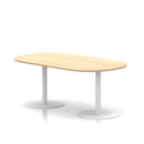 Italia Boardroom Table White Leg - Maple - NWOF