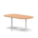 Italia Boardroom Table White Leg - Oak - NWOF
