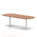 Italia Boardroom Table White Leg - Walnut - NWOF