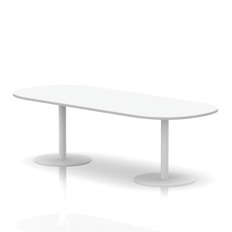 Italia Boardroom Table White Leg - White