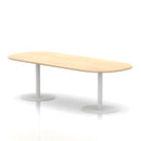 Italia Boardroom Table White Leg - Maple - NWOF