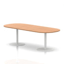 Italia Boardroom Table White Leg - Oak - NWOF