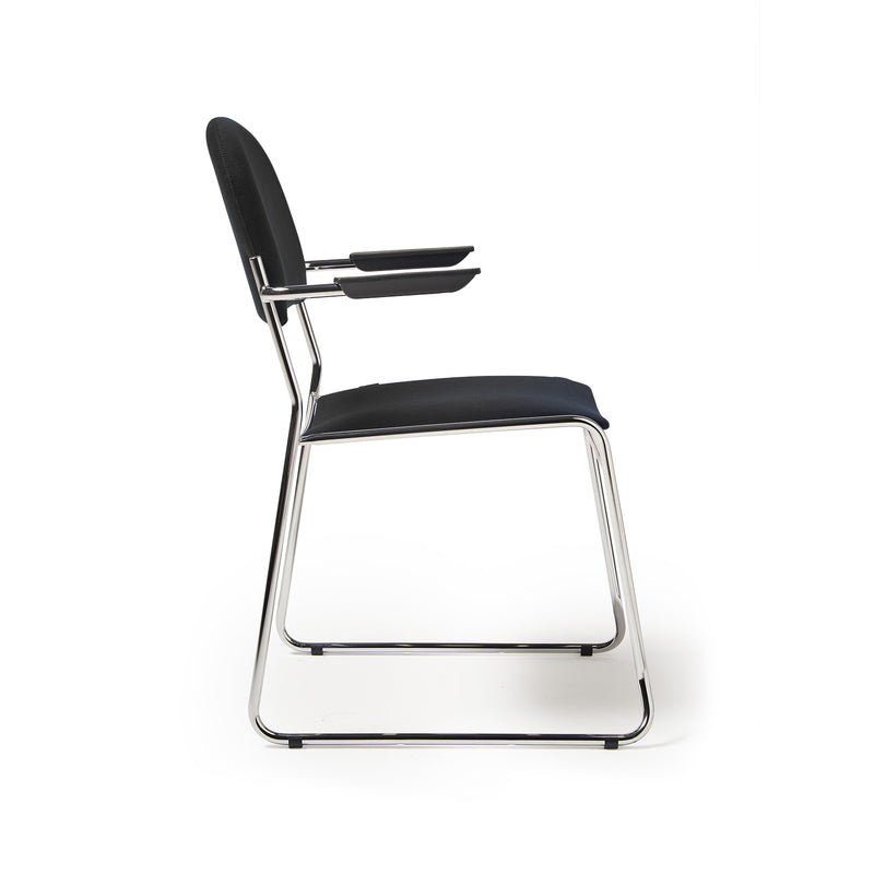 Jive Stacking Armchair With Chrome Frame