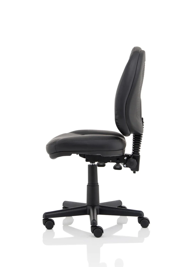 Jackson Medium Back Black Leather Task Operator Chair - NWOF