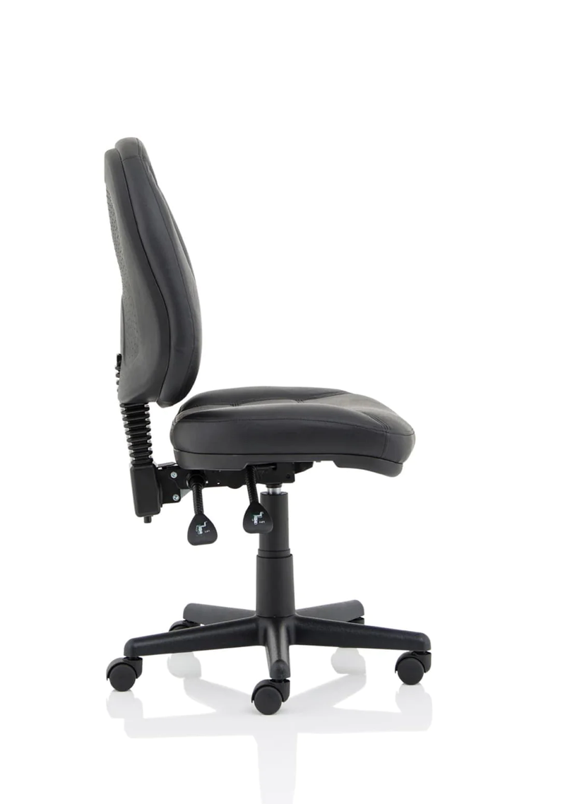 Jackson Medium Back Black Leather Task Operator Chair - NWOF