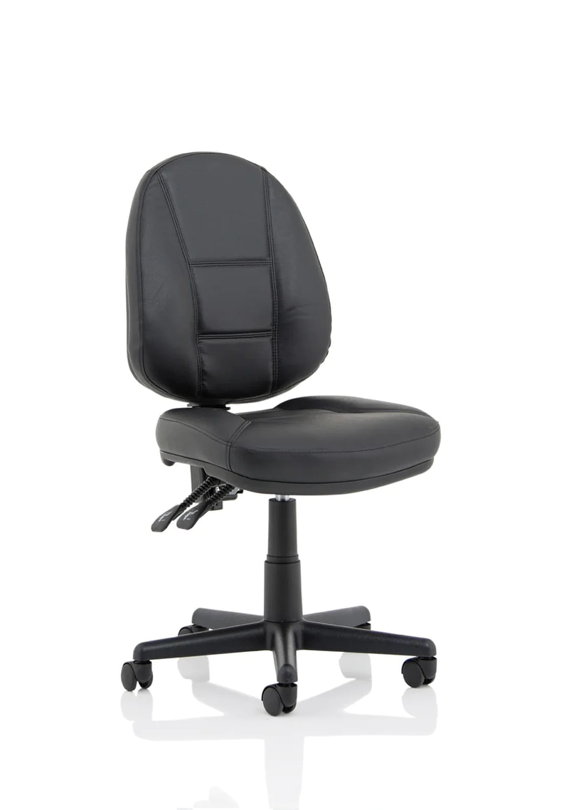 Jackson Medium Back Black Leather Task Operator Chair - NWOF