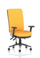 Chiro High Back Task Operators Chair With Arms - Bespoke Fabric - NWOF