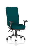 Chiro High Back Task Operators Chair With Arms - Bespoke Fabric - NWOF