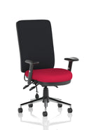 Chiro High Back Task Operators Chair With Arms - Bespoke Fabric - NWOF
