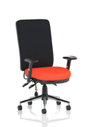 Chiro High Back Task Operators Chair With Arms - Bespoke Fabric - NWOF