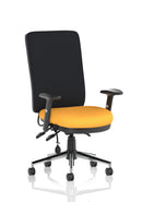 Chiro High Back Task Operators Chair With Arms - Bespoke Fabric - NWOF