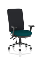 Chiro High Back Task Operators Chair With Arms - Bespoke Fabric - NWOF