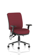 Chiro Medium Back Task Operators Chair With Arms - Bespoke Fabric - NWOF