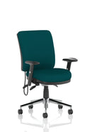 Chiro Medium Back Task Operators Chair With Arms - Bespoke Fabric - NWOF