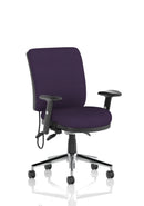Chiro Medium Back Task Operators Chair With Arms - Bespoke Fabric - NWOF