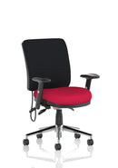 Chiro Medium Back Task Operators Chair With Arms - Bespoke Fabric - NWOF