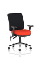 Chiro Medium Back Task Operators Chair With Arms - Bespoke Fabric - NWOF