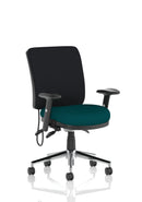 Chiro Medium Back Task Operators Chair With Arms - Bespoke Fabric - NWOF