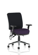 Chiro Medium Back Task Operators Chair With Arms - Bespoke Fabric - NWOF