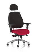 Chiro Plus Ultimate High Back Ergonomic Posture Chair With Arms & Headrest - Bespoke Fabric - NWOF