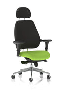 Chiro Plus Ultimate High Back Ergonomic Posture Chair With Arms & Headrest - Bespoke Fabric - NWOF