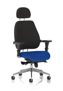 Chiro Plus Ultimate High Back Ergonomic Posture Chair With Arms & Headrest - Bespoke Fabric - NWOF
