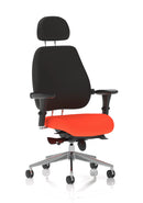 Chiro Plus Ultimate High Back Ergonomic Posture Chair With Arms & Headrest - Bespoke Fabric - NWOF