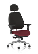Chiro Plus Ultimate High Back Ergonomic Posture Chair With Arms & Headrest - Bespoke Fabric - NWOF