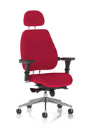 Chiro Plus Ultimate High Back Ergonomic Posture Chair With Arms & Headrest - Bespoke Fabric - NWOF